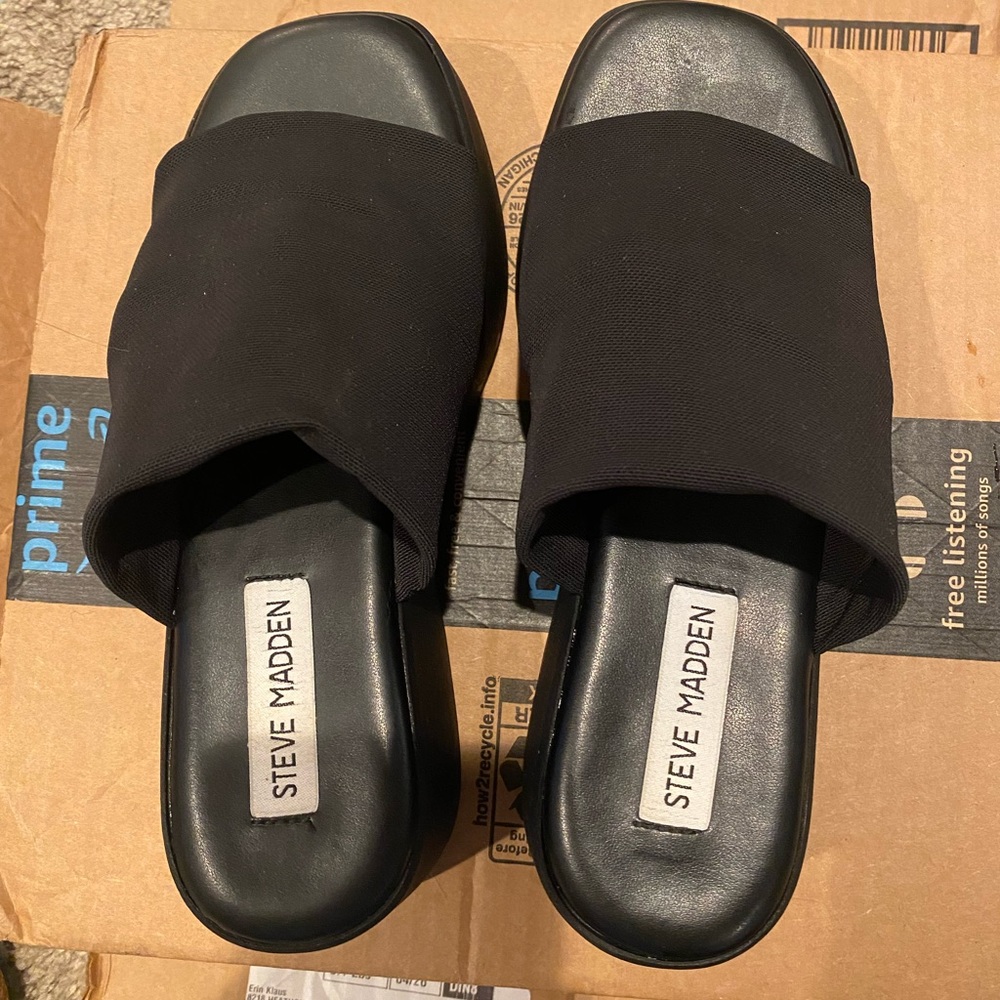 Steve Madden Slinky Chunky Platform Slide Sandals Women’s Size 7 Shoe